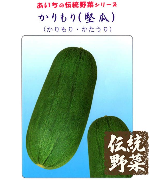 あいちの伝統野菜 かりもり(堅瓜の種）|固定種 在来種に強い 野菜の