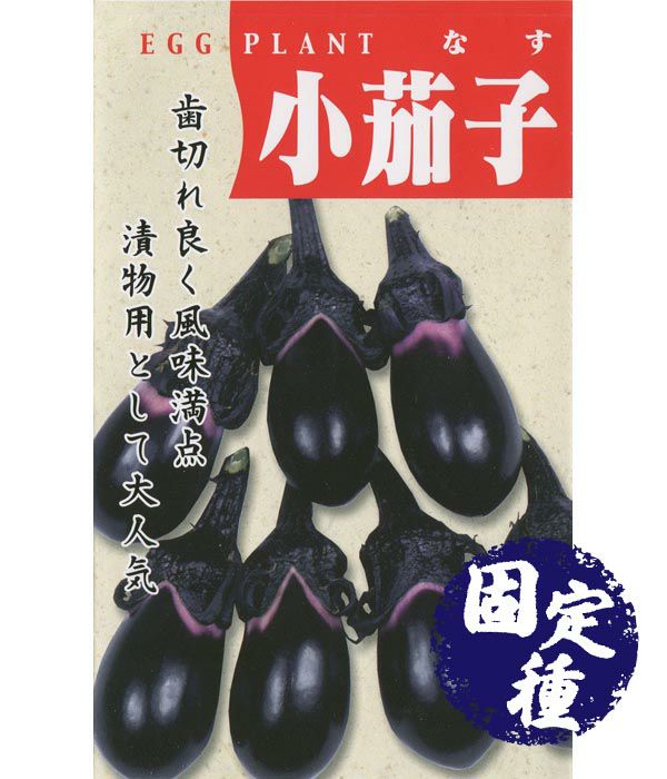 小茄子（蔓細千成茄子）(ナスの種）【固定種】|固定種 在来種に強い