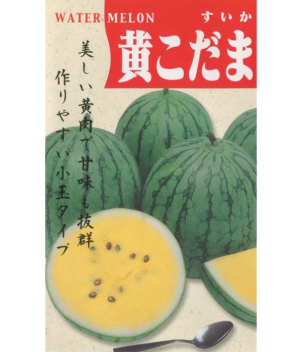 F1黄こだま西瓜(スイカの種）|固定種 在来種に強い 野菜のタネ専門通販